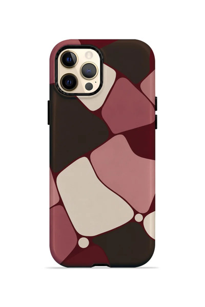 PiyasaSepeti غطاء هاتف iPhone 12 Pro Max من Vorian، تصميم فسيفساء باللون النب...