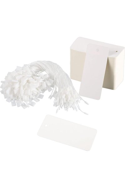Paporich 200 Pcs White Gift Tags with String Large Price Tags with White Hang...