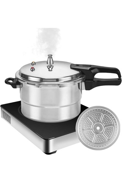 GENERAL Induction Pressure Cooker |   5L Slow Cooker with Steam Insert, Alumi...