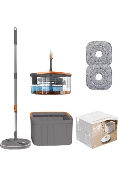 Generic Spin Mop and Bucket Set with Self Separation Dirty and Clean Water Sy...