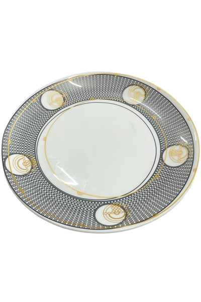 LYOBEST Set of 6 Opal Glass Dessert Plates, 19.5 cm, White