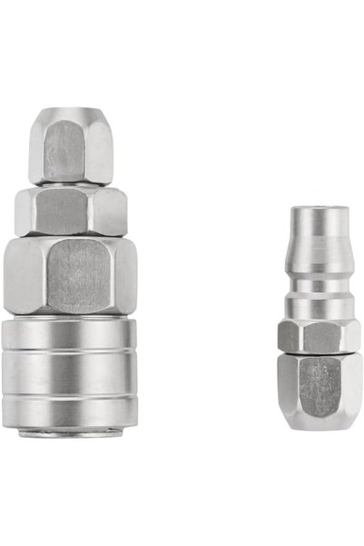 Pro7 Air Hose Fitting Set - 2 Piece 1/4inch 20SP x 20PP Auto Lock Quick Conne...