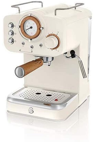 Swan ماكينة قهوة إسبريسو نورديك SK22110WHTN مع جهاز لصنع رغوة الحليب، وتحكم ف...