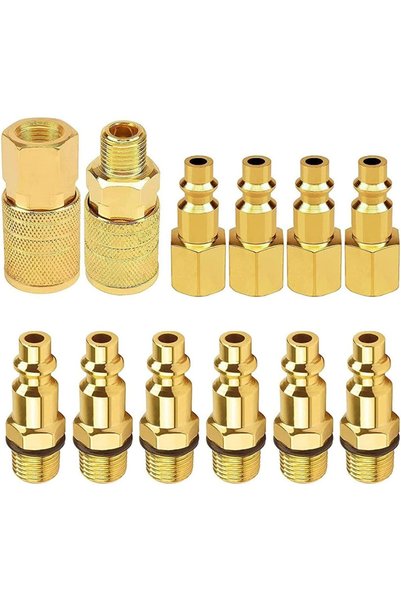 Generic Connector Pneumatic 12pcs 1/4" NPT Accessory Line Hose for Air Compre...