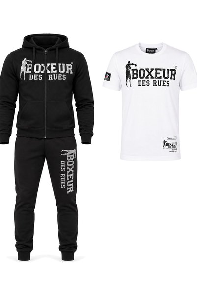 Boxeur Des Rues Χειμερινό Σετ: Φούτερ με Φερμουάρ Μαύρο/Τιτάνιο + Φόρμα Μαύρη...