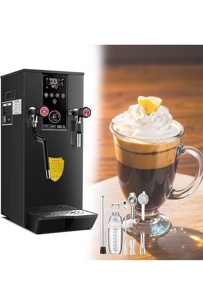 GENERAL 4 In 1 Commercial Milk Frother,2200w/2500w Commercial Steam Milk Frot...