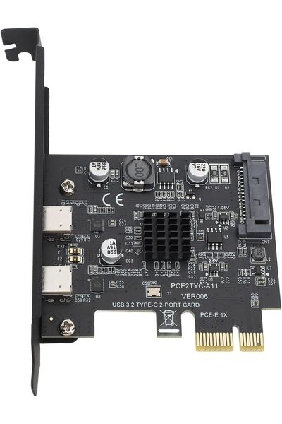 GENERAL PCIe to USB 3.2 Gen2 Expansion Card, 10Gbps Dual Type C Port PCI Expr...