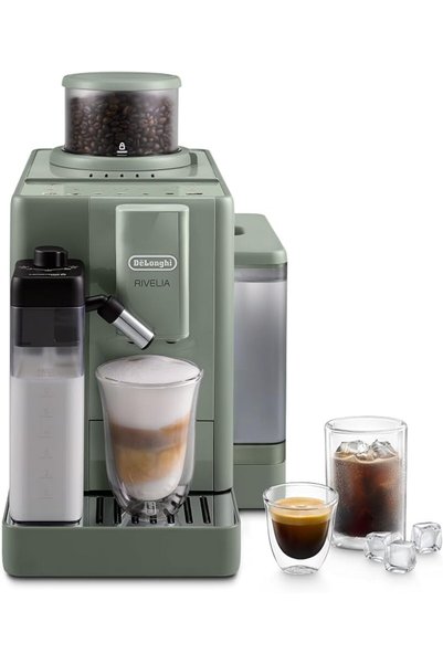 De'Longhi ريفيليا ستارت - ماكينة قهوة أوتوماتيكية 10 مشروبات باللون الأخضر