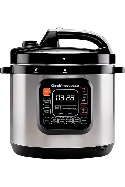 Geek Robocook Zeta 6 Litre Electric Pressure Cooker | One Touch Instant Cooki...
