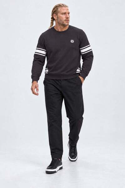 Starbattal Men's Plus Size Crew Neck Duoflex Sweatshirt 26700 Anthracite