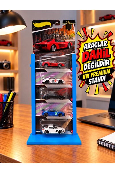 HOT WHEELS HW Premium Kart Uyumlu 1:64 Ölçek 5 Araçlık Diecast Mavi Model Ara...