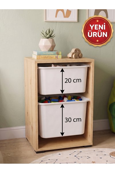 decosense 1 Adet Ultra Büyük 1 Adet Büyük Boy Çekmeceli 71 cm Safir Meşe Çocu...