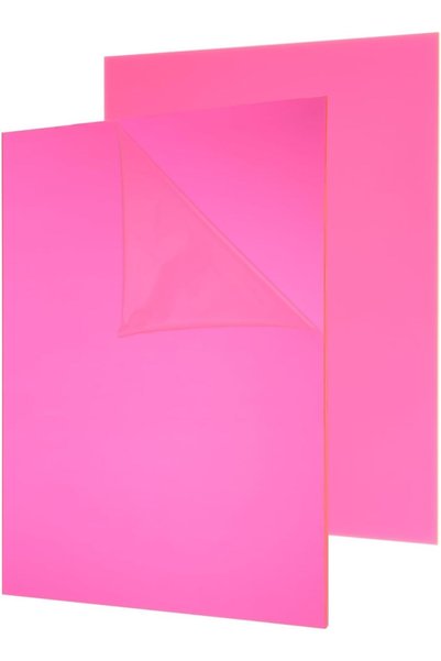 Generic مجموعة ألواح أكريليك مقاس 12 × 16 بوصة، سمك 0.1 بوصة، لون وردي شفاف، ...