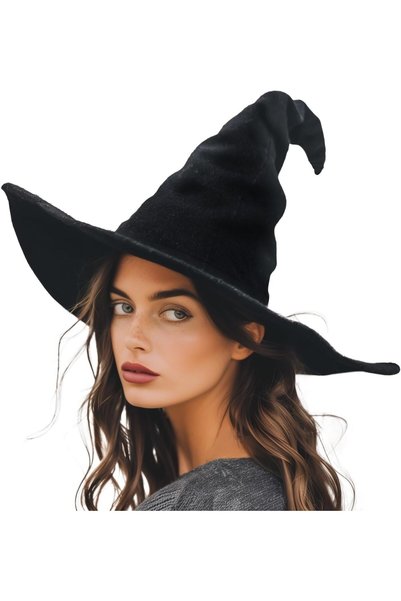Generic Women's Masquerade Ruched Witch Hat, Oversized Witches Hats Wide Brim...