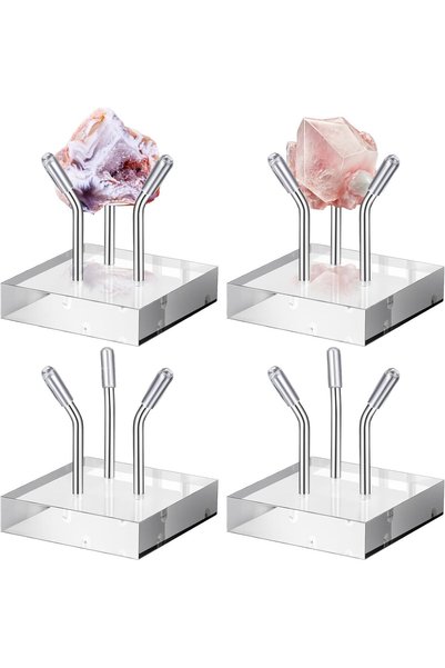 Generic Clear Acrylic Display Stands, 4 Pack Transparent Acrylic Display Rack...
