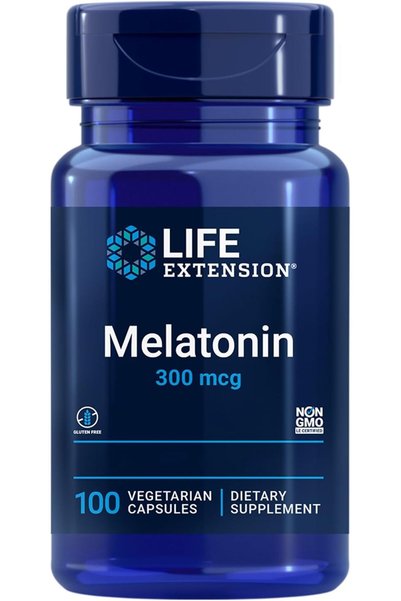 Life Extension لايف اكستنشين, ميلاتونين، 0.3 ملغ، 100 كبسولة، تم اختبارها في ...