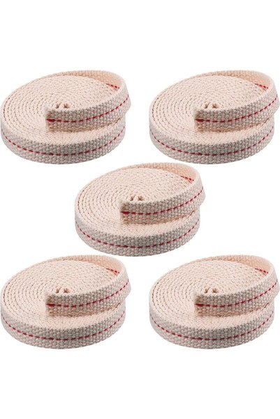 Generic 5 Rolls Oil Lamp Wick Replacement, Flat Lantern Wicks Stitched Oil Wi...
