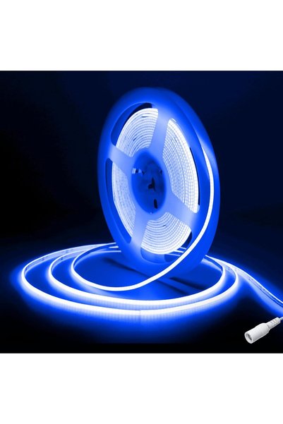 Generic COB LED Strip 5 m, DC12 V Blue LED Strip, 480 LEDs/M CRI90+ High Brig...