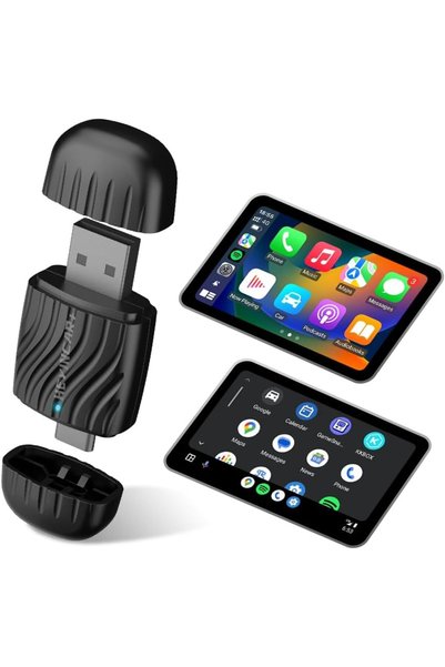GENERAL محول لاسلكي 2 في 1 لـ CarPlay و Android Auto، سهل التركيب والتشغيل، ب...