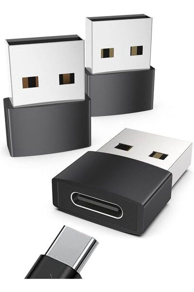 Generic محول USB-C أنثى إلى USB ذكر (عبوة من 3 قطع) متوافق مع آيفون 17/16/15/...