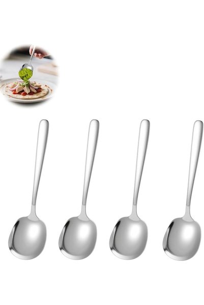 Generic 4Pcs Large Serving Spoons Set, 9.8 Inch Stainless Steel Buffet Spoons...