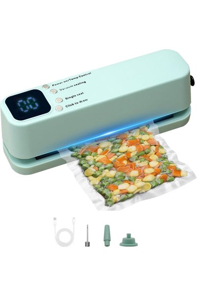 KASTWAVE Cordless Rechargeable Vacuum Sealer Machine, with Digital Display,Po...