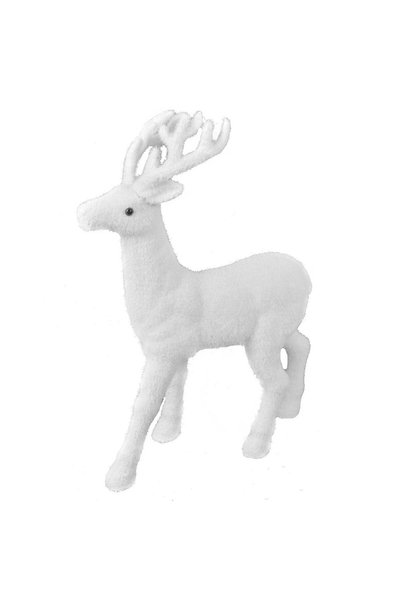 OEM Figurina Decorativa de Craciun din Spuma Ren Alb 45cm