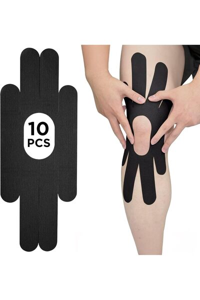 Generic Precut for Knee Kinesiology Tape, 10 Pcs Breathable Latex-Free Athlet...