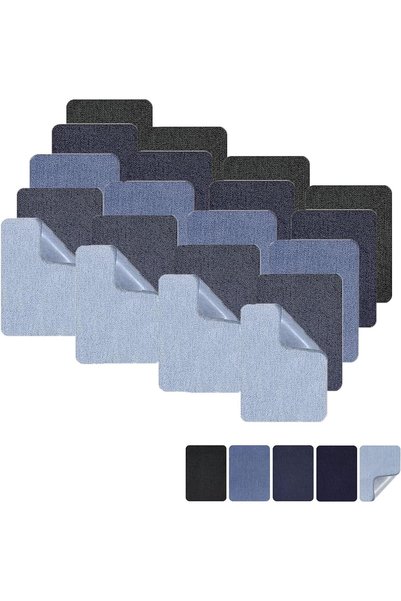 Generic Iron-on Repair Patch 20 Pcs Pack Five Color, Denim Patches for Jeans ...