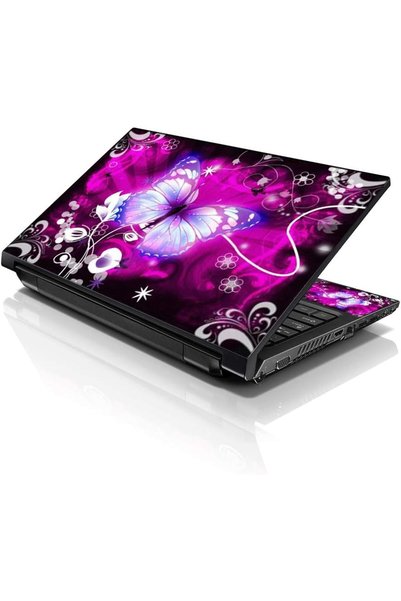 Generic Laptop 17-17.3" Skin with Colorful Purple Butterfly Pattern for HP De...