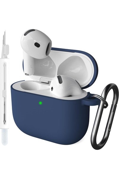 Generic غطاء حماية لسماعات AirPods الجيل الرابع مع طقم تنظيف، غلاف سيليكون نا...