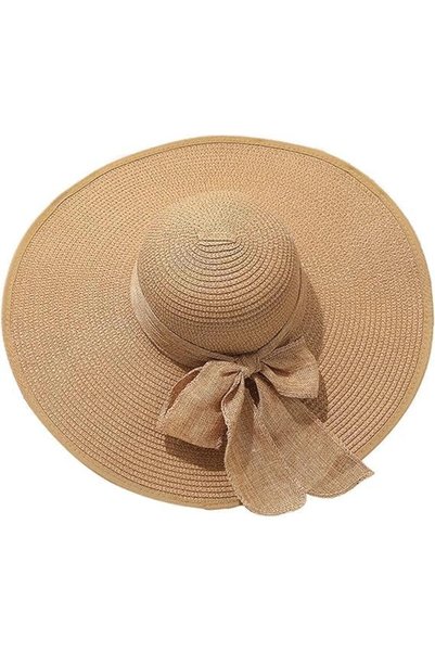 Generic Beach Hats for Women Big Straw Wide Brim Summer Hat Floppy Foldable R...