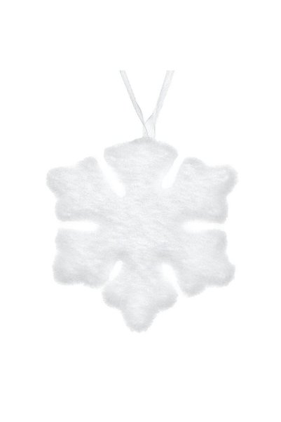 SHOPIENS Ornament Brad Craciun Fulg Spuma Alb Stralucitor 10cm Shopiens®