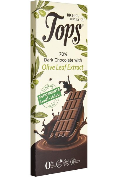 Generic Topps Antioxidant Dark Chocolate Bar 70% Cocoa - 50g No Sugar 12 Coun...