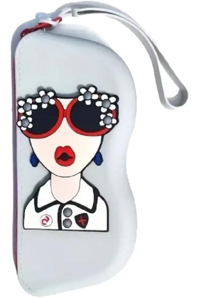 Generic Soft Silicone Eyeglasses Pouch Case for Glasses and Sunglasses with Z...