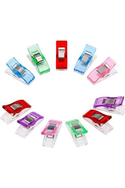 Generic 50 Pieces Plastic Clips Holder for Patchwork Fabric Quilting Craft an...