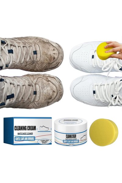 Generic White Shoe Cleaning Paste 100g Comes with Sponge Powerful White Shoe ...