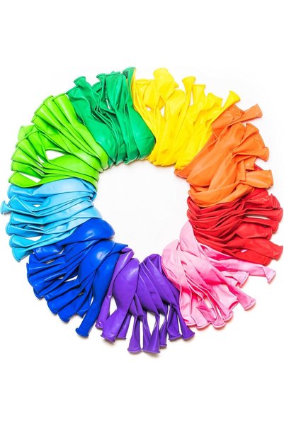 Generic 100 Pack Balloons Rainbow Set, 12 Inches, Candy Colored Latex Party B...