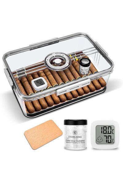 Generic Cigar Humidor Large Accommodate 40-60 Cigars,Built-in Cedar Wood Shel...
