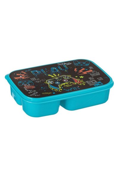 SHOPIENS Caserola din plastic cu 3 compartimente gamer pentru copii 970 ml Sh...