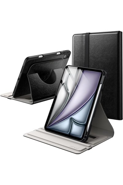 Generic 360° Rotating Case for iPad Air 11" M4/M3/M2 & iPad Air 5/4, Black