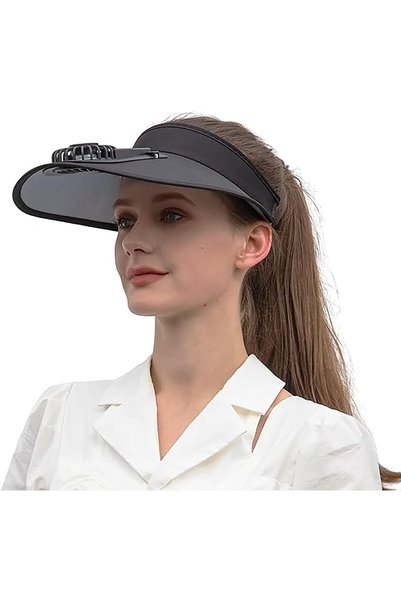 Generic Sun Visor Hats with Fan, with Built-in Fan 2 in 1 Fan Visor Hat Outdo...