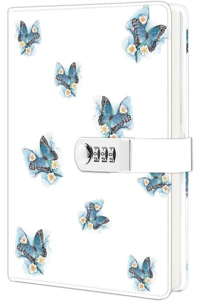 Generic Diary with Lock, Writing Notebook with Card Holder, Faux Leather Cove...