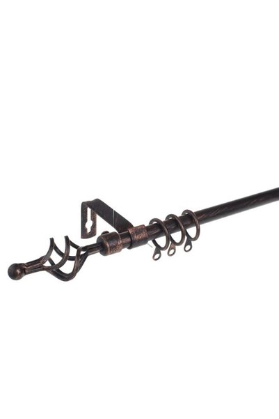 SHOPIENS Galerie de perdea tip bara extensibila metalica neagra bronze brushe...