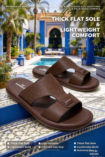 Khayrat Slipper شباشب رجالية انزلاقية - الجزء العلوي بنسيج خلية النحل مع شارة...