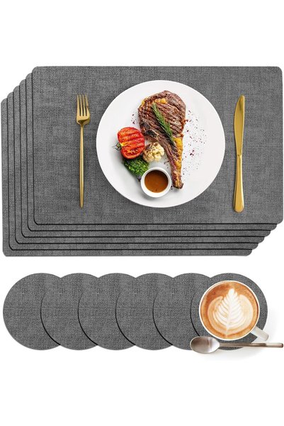 Generic Table Placemats Set of 6,Stain & Heat Resistant Place Mats for Kitche...