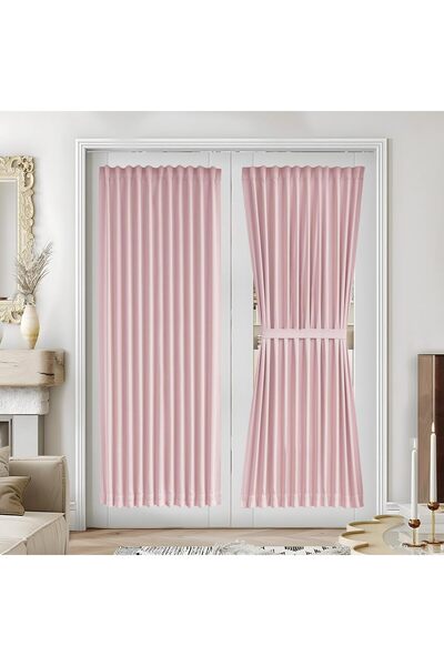 Generic Front Door Curtains for Glass Window, Rod Blackout Door Window Curtai...