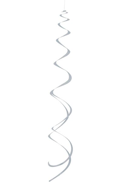 Generic Hanging Silver Swirl Decorations - Pack of 8