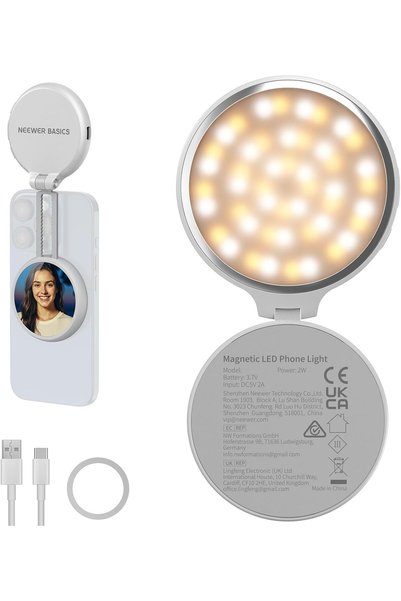 Generic BASICS Magnetic LED Selfie Light Compatible with MagSafe iPhone, Desk...