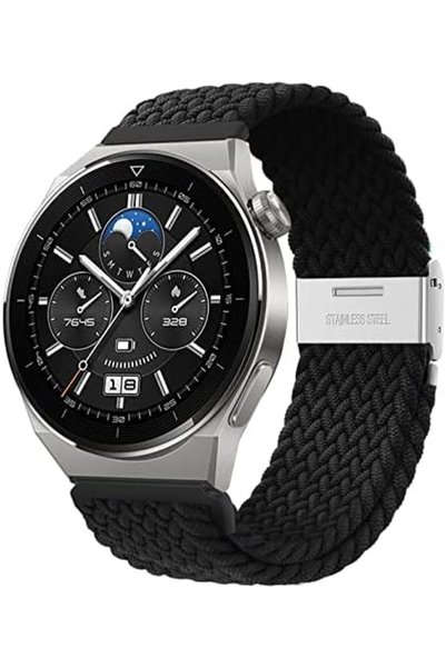 Generic متوافق مع ساعة هواوي Watch GT 7 مقاس 46 ملم، حزام نايلون مضفر، حزام G...